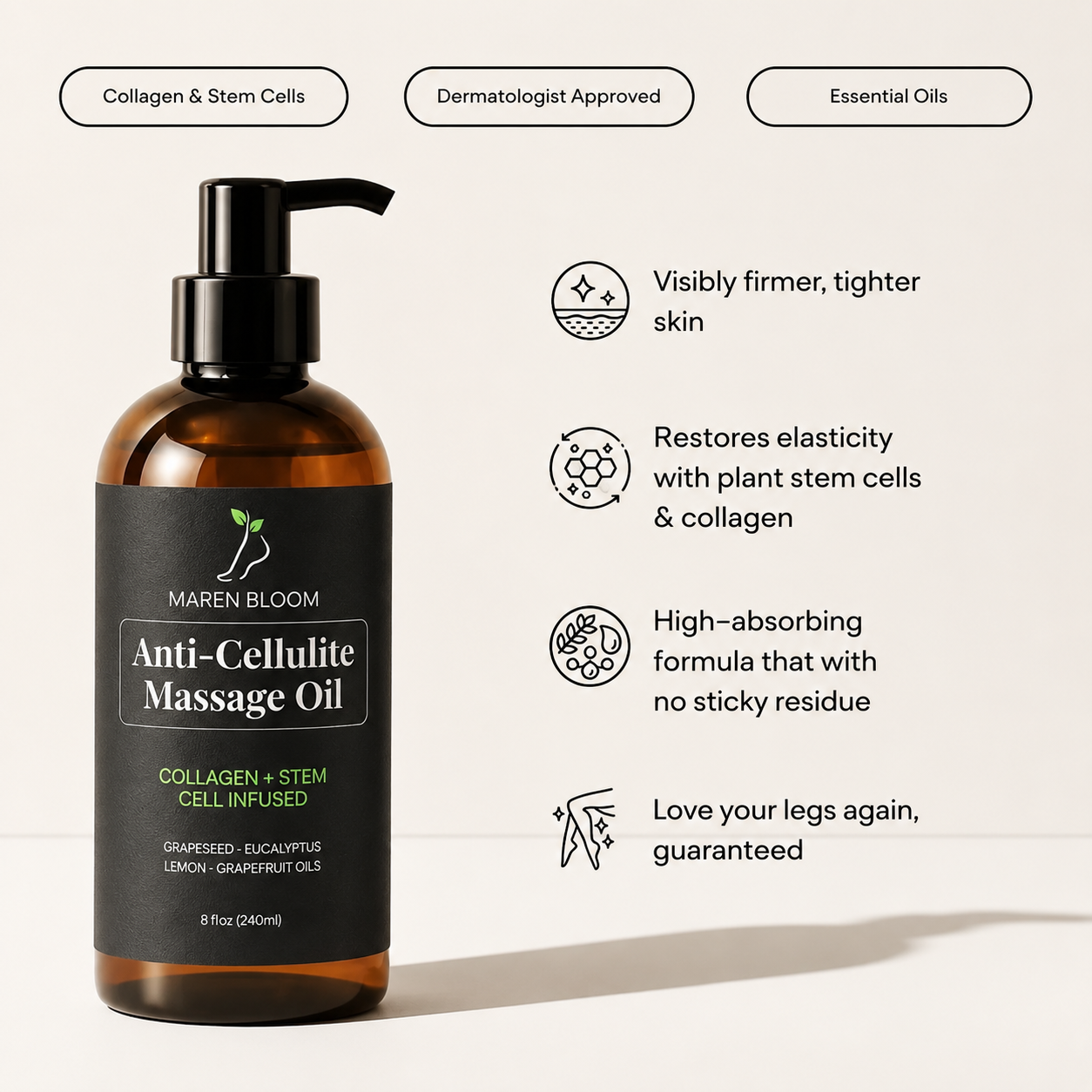 Maren Bloom Anti-Cellulite Massage Oil